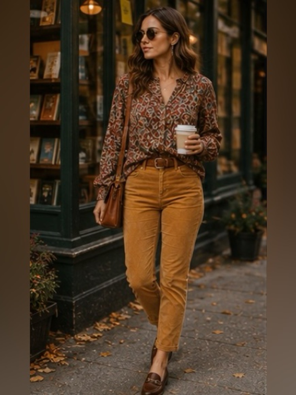 Old Navy Rockstar High Rise Corduroy Skinny Pants Camel Brown Cottagecore 6